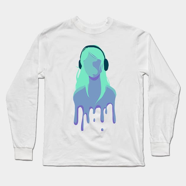 Music is Good for the Soul! (blue) Long Sleeve T-Shirt by ElectricUnicorn